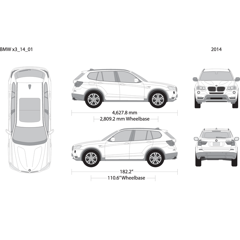 2014 Bmw X3 V14 Vehicle Wrap Template
