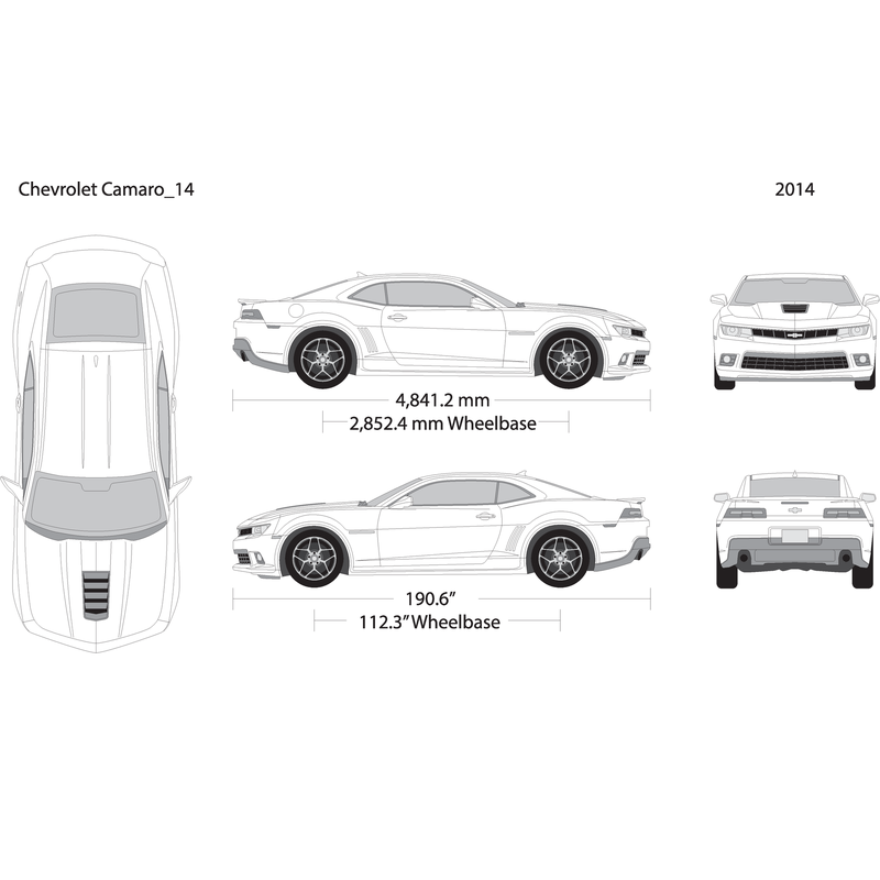 2014 Chevy Camaro V01 Vehicle Wrap Template