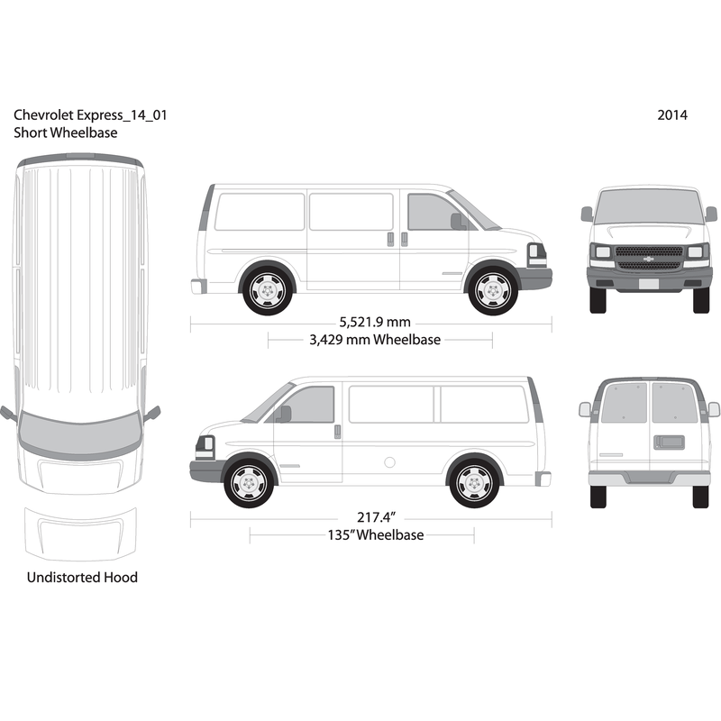 2014 Chevy Express V01 Vehicle Wrap Template
