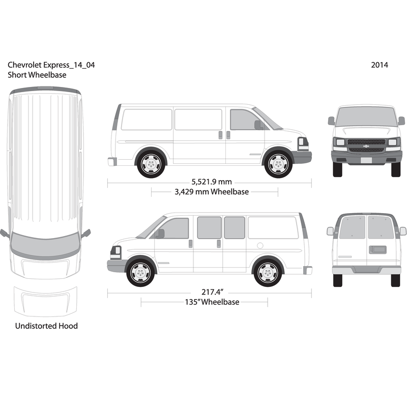 2014 Chevy Express V04 Vehicle Wrap Template