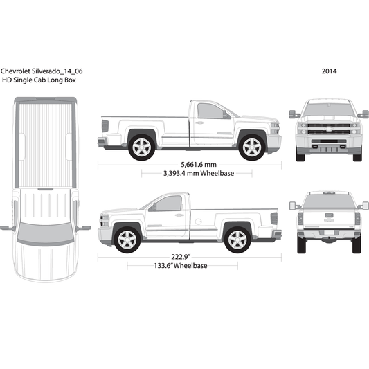 2014 Chevy Silverado 2500 3500 Hd V06 Vehicle Wrap Template