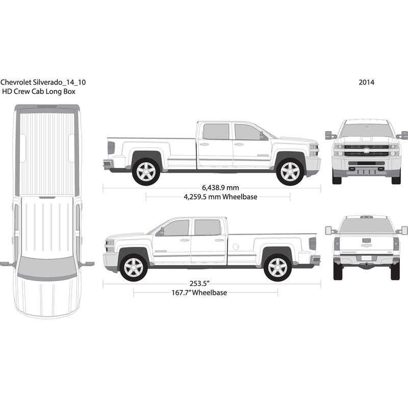 2014 Chevy Silverado 2500 3500 Hd V10 Vehicle Wrap Template