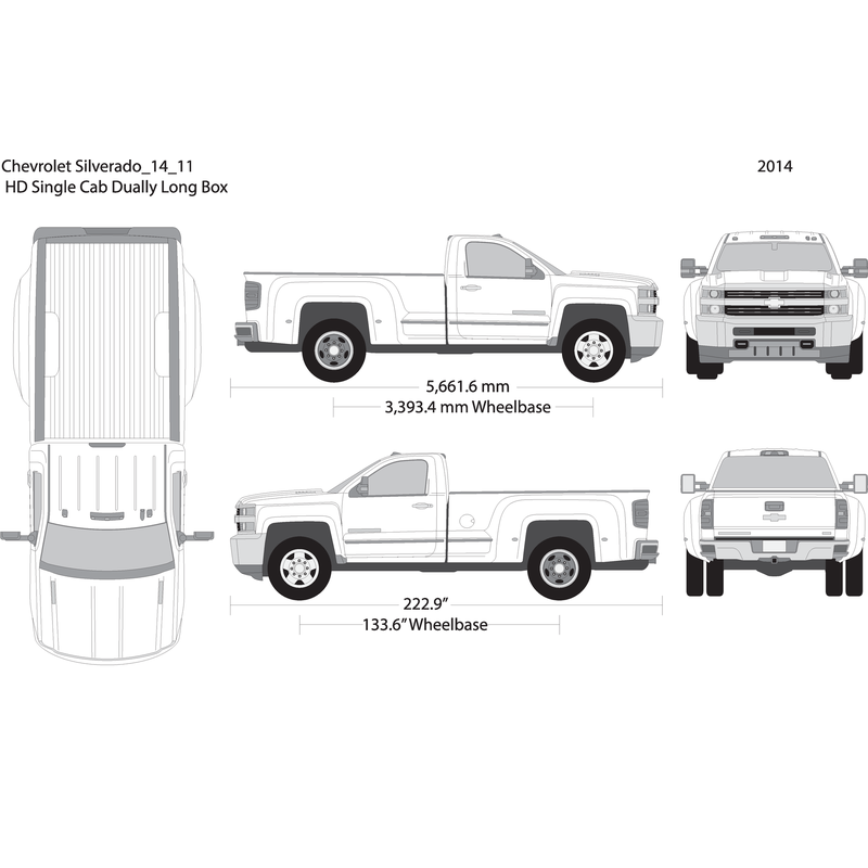 2014 Chevy Silverado 2500 3500 Hd V11 Vehicle Wrap Template