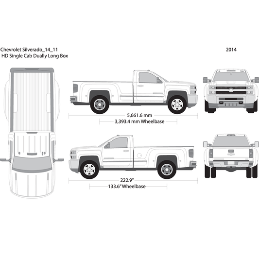2014 Chevy Silverado 2500 3500 Hd V11 Vehicle Wrap Template