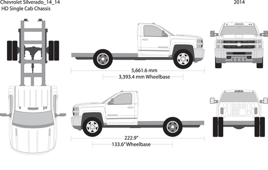 2014 Chevy Silverado 2500 3500 Hd V14 Vehicle Wrap Template