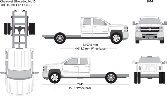 2014 Chevy Silverado 2500 3500 Hd V15 Vehicle Wrap Template
