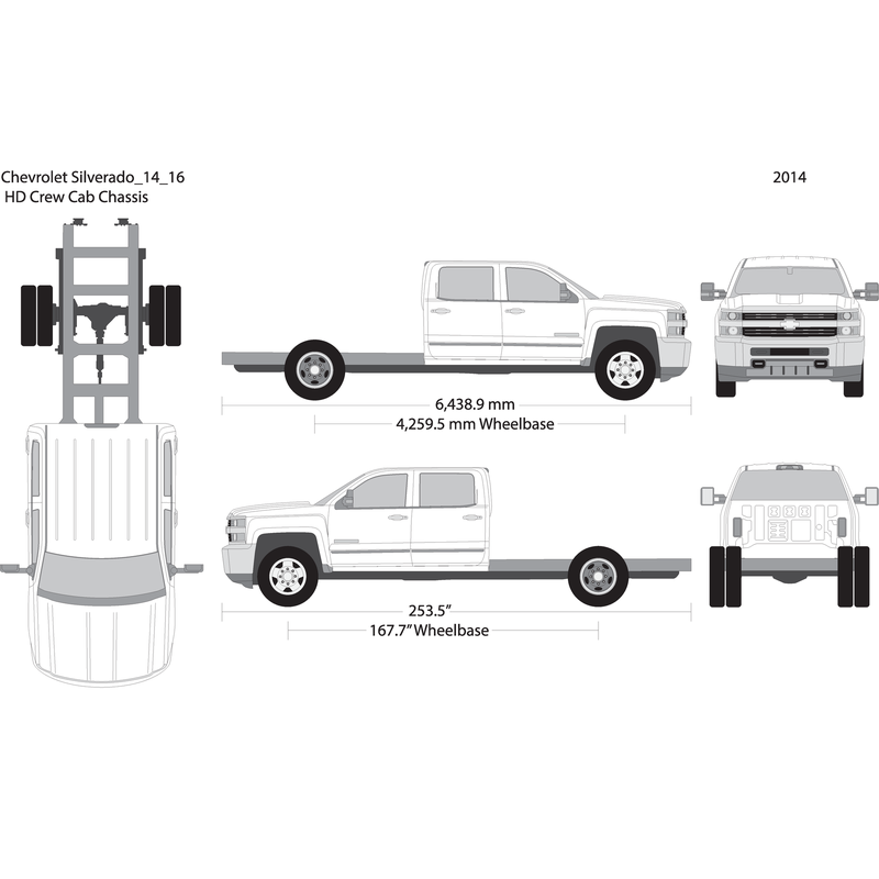 2014 Chevy Silverado 2500 3500 Hd V16 Vehicle Wrap Template