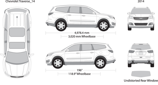 2014 Chevy Traverse V14 Vehicle Wrap Template