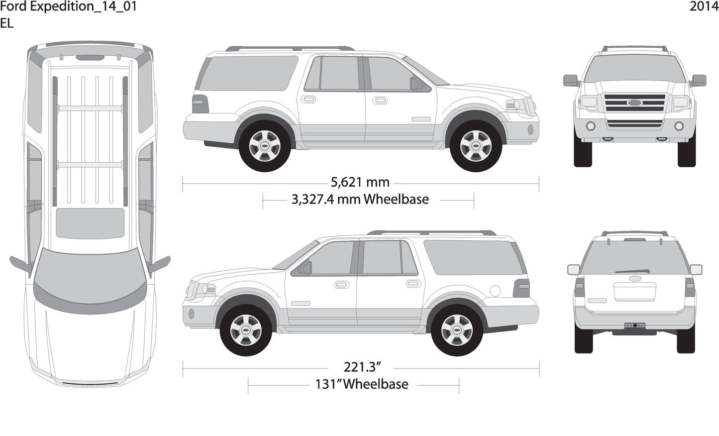 2014 Ford Expedition V02 Vehicle Wrap Template