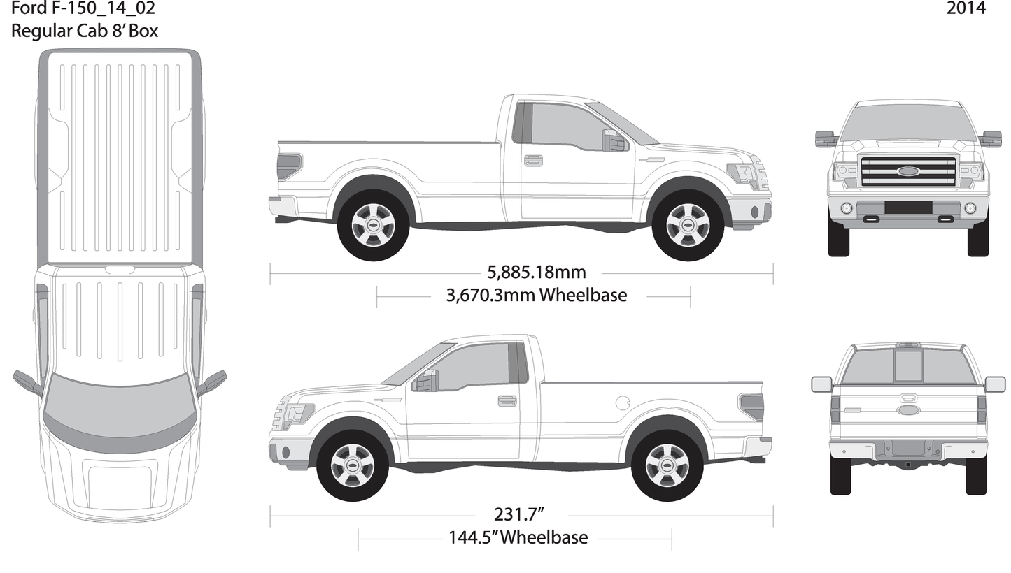2014 Ford F 150 V02 Vehicle Wrap Template