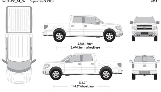 2014 Ford F 150 V06 Vehicle Wrap Template