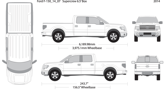2014 Ford F 150 V07 Vehicle Wrap Template