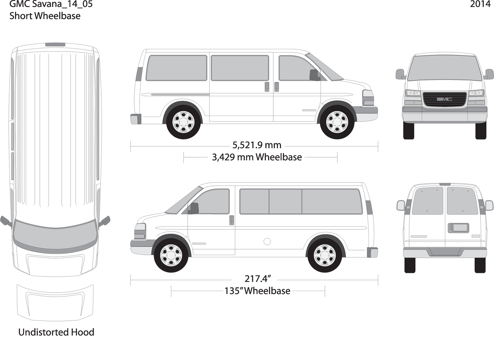 2014 Gmc Savana V05 Vehicle Wrap Template