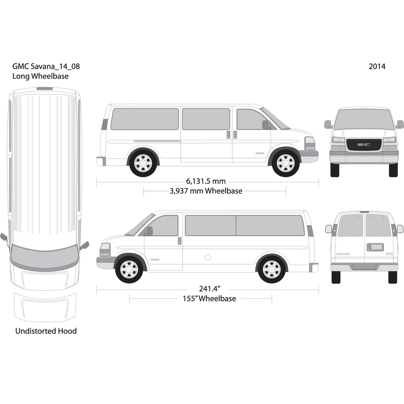 2014 Gmc Savana V08 Vehicle Wrap Template