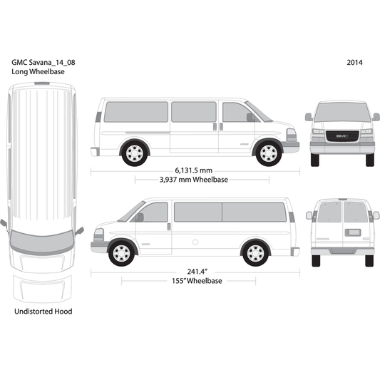 2014 Gmc Savana V08 Vehicle Wrap Template