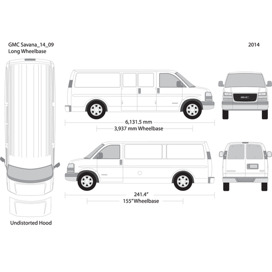 2014 Gmc Savana V09 Vehicle Wrap Template