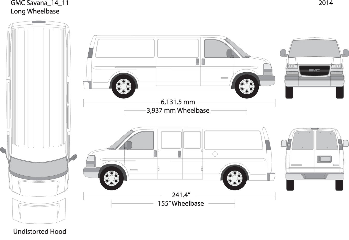 2014 Gmc Savana V11 Vehicle Wrap Template