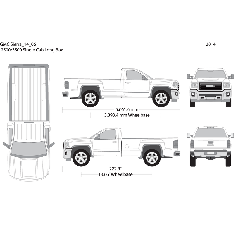 2014 Gmc Sierra 2500 3500 Hd V06 Vehicle Wrap Template