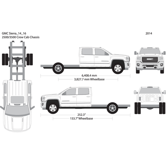 2014 Gmc Sierra 2500 3500 Hd V16 Vehicle Wrap Template