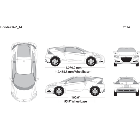 2014 Honda Cr Z V14 Vehicle Wrap Template