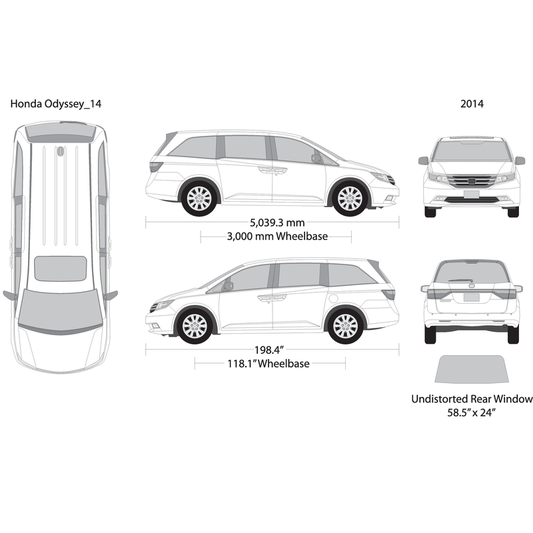 2014 Honda Odyssey V14 Vehicle Wrap Template