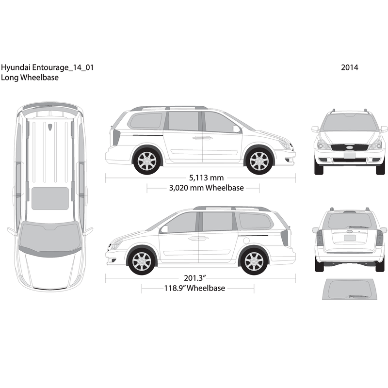 2014 Hyundai Entourage V01 Vehicle Wrap Template