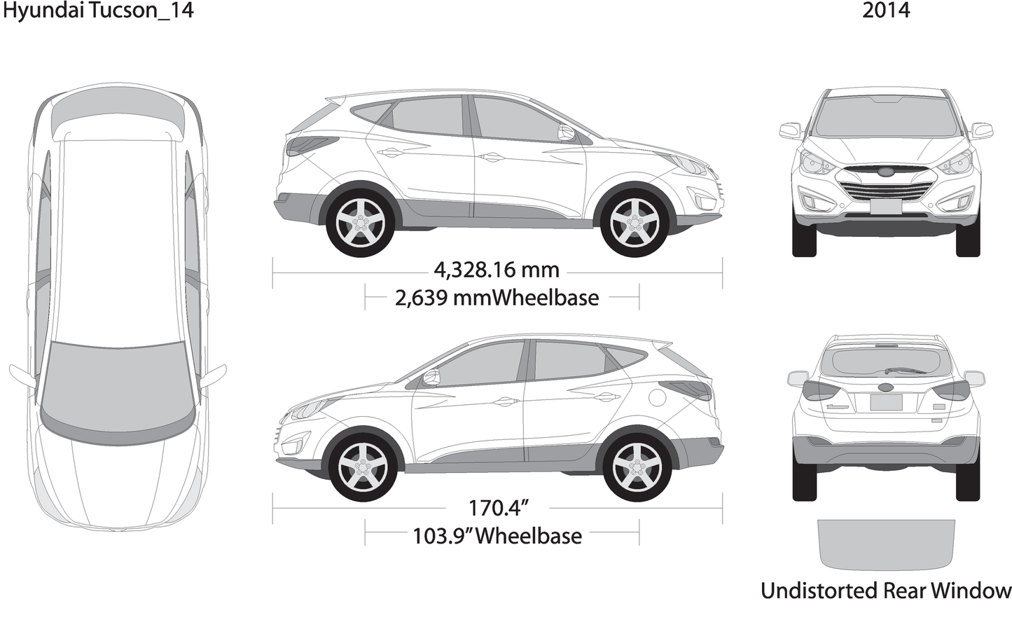 2014 Hyundai Tucson V14 Vehicle Wrap Template