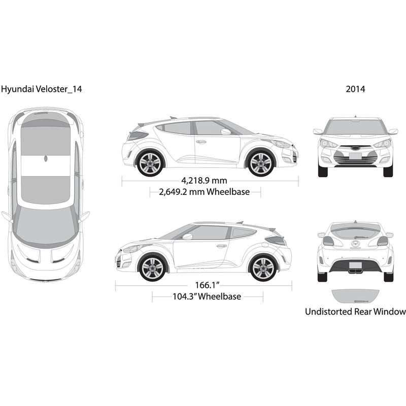 2014 Hyundai Veloster V14 Vehicle Wrap Template