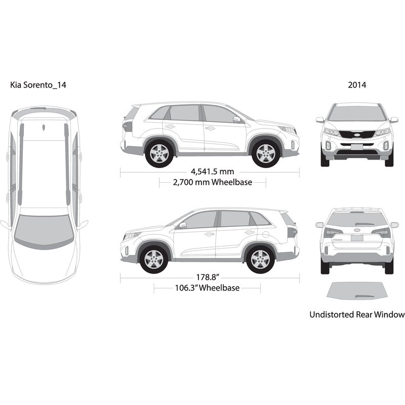 2014 Kia Sorento V14 Vehicle Wrap Template