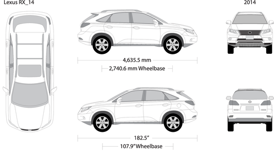 2014 Lexus Rx V14 Vehicle Wrap Template