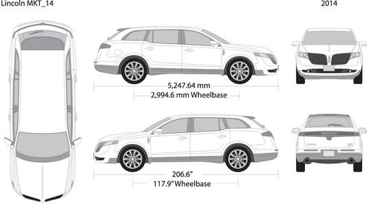 2014 Lincoln Mkt V14 Vehicle Wrap Template