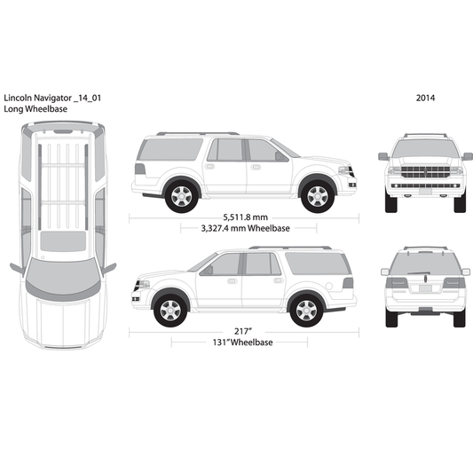 2014 Lincoln Navigator V01 Vehicle Wrap Template