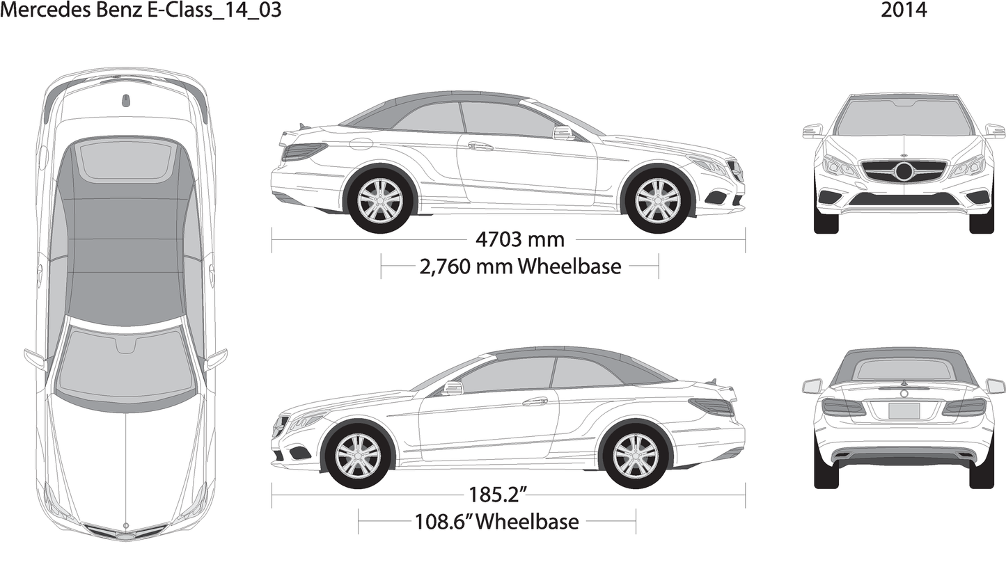 2014 Mercedes E Class V03 Vehicle Wrap Template
