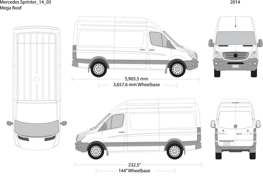 2014 Mercedes Sprinter V05 Vehicle Wrap Template