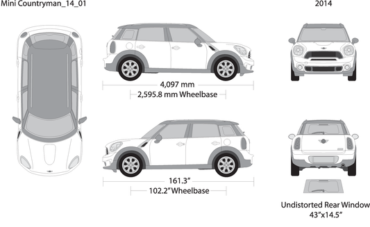 2014 Mini Cooper Mini Countryman V01 Vehicle Wrap Template