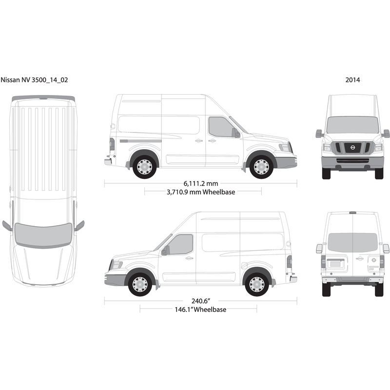 2014 Nissan Nv 3500 V02 Vehicle Wrap Template