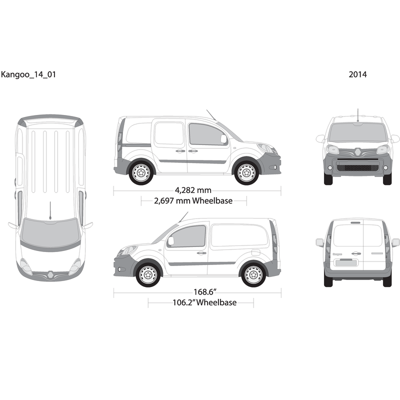 2014 Renault Kangoo V01 Vehicle Wrap Template