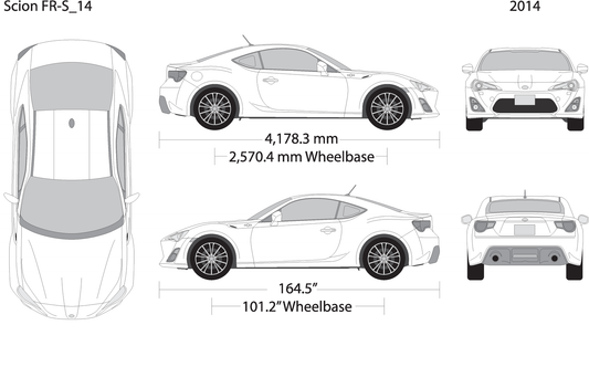 2014 Scion Fr S V14 Vehicle Wrap Template