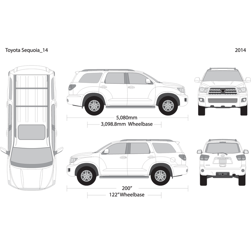 2014 Toyota Sequoia V14 Vehicle Wrap Template