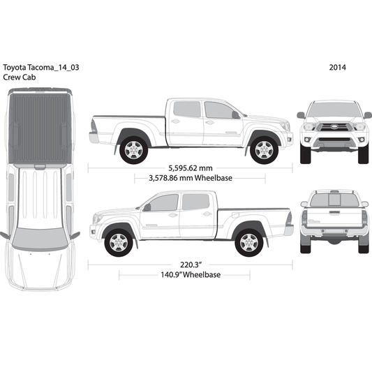 2014 Toyota Tacoma V03 Vehicle Wrap Template