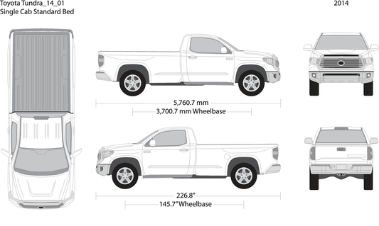 2014 Toyota Tundra V01 Vehicle Wrap Template