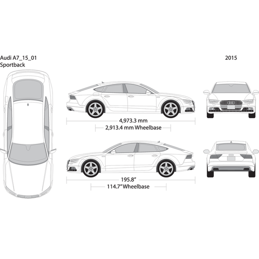 2015 Audi A7 V01 Vehicle Wrap Template