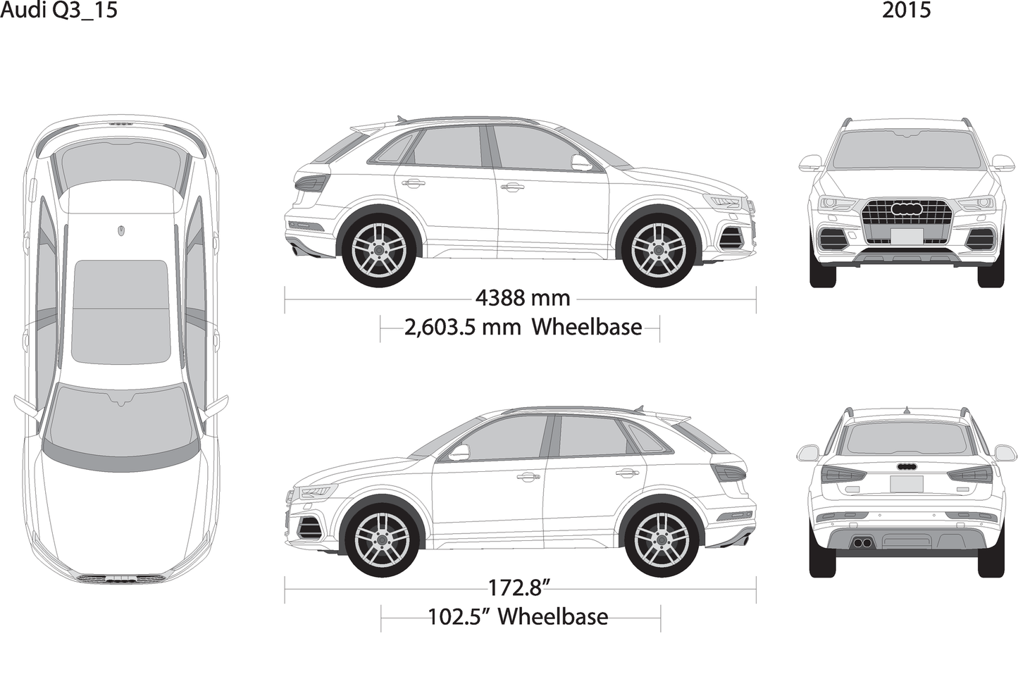 2015 Audi Q3 V15 Vehicle Wrap Template