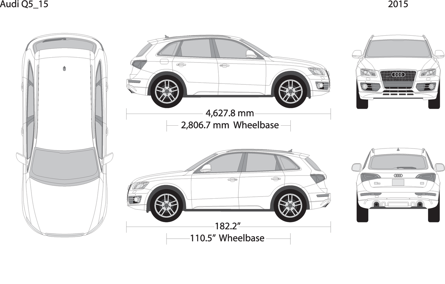 2015 Audi Q5 V15 Vehicle Wrap Template