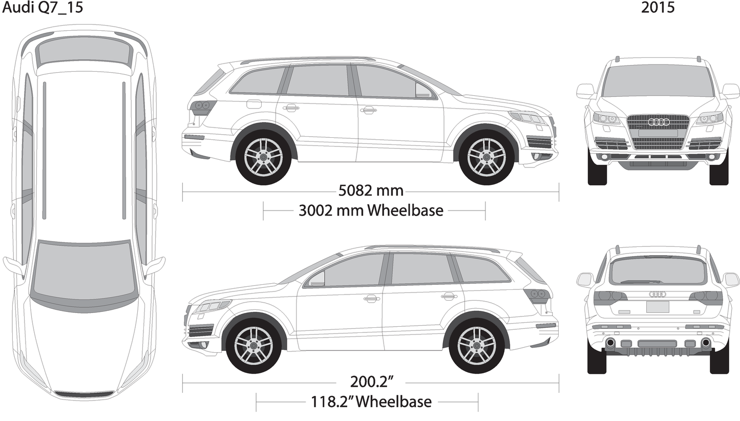 2015 Audi Q7 V15 Vehicle Wrap Template