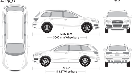 2015 Audi Q7 V15 Vehicle Wrap Template