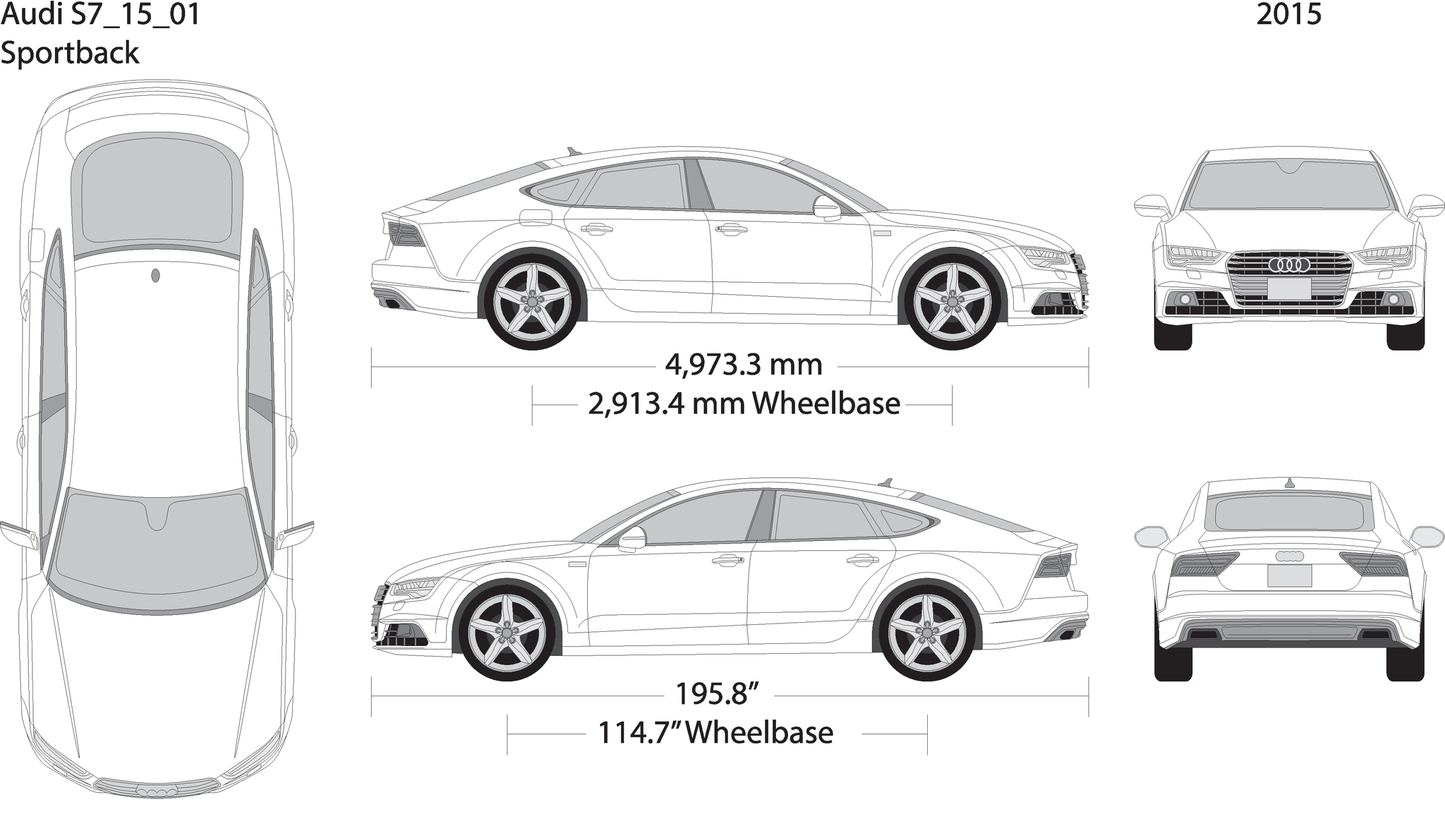 2015 Audi S7 V01 Vehicle Wrap Template