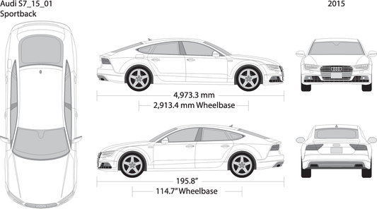 2015 Audi S7 V01 Vehicle Wrap Template