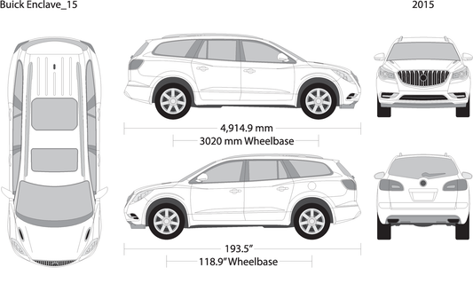 2015 Buick Enclave V15 Vehicle Wrap Template