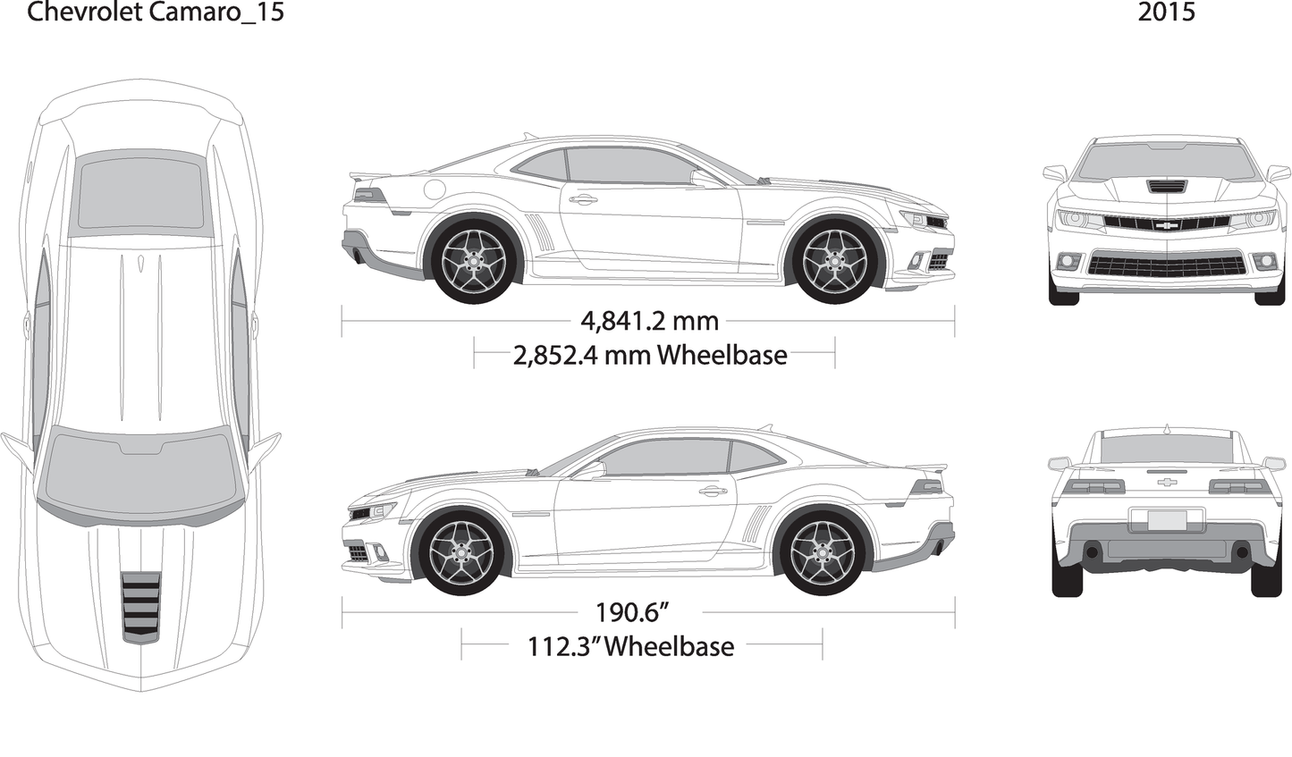 2015 Chevy Camaro V01 Vehicle Wrap Template